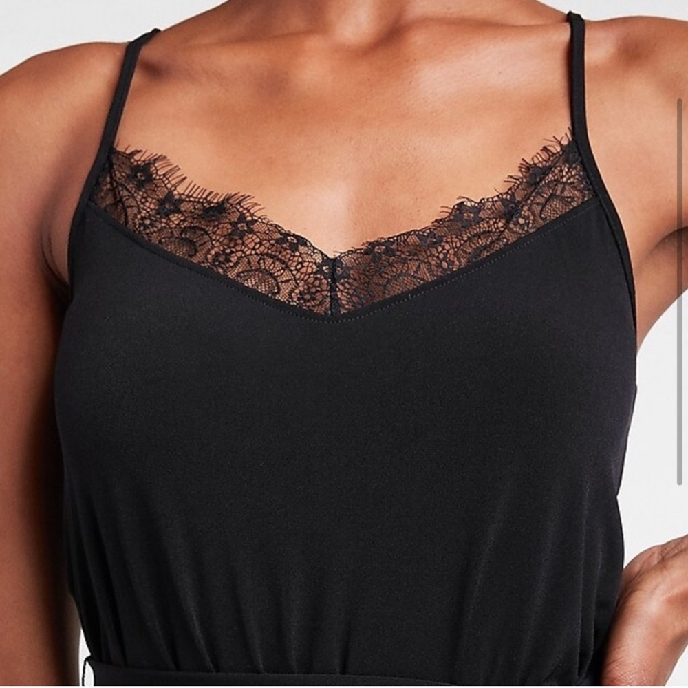 Express Lace Trim Jumpsuit Size Large - Picture 4 of 6